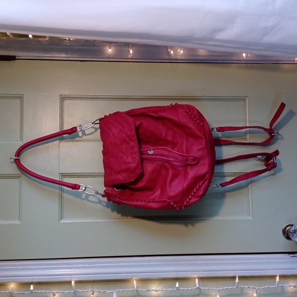 Liebeskind Handbags - Women's Liebeskind Berlin red leather backpack shoulder bag purse handbag